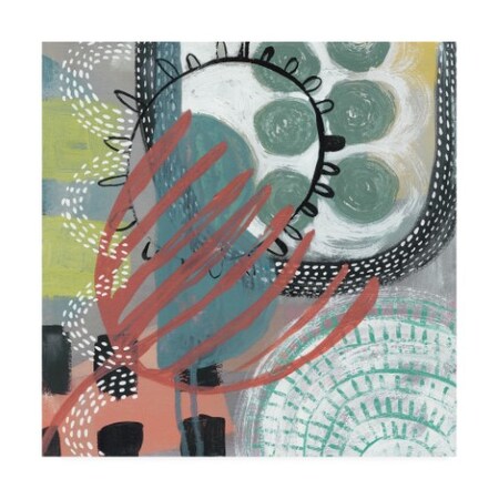 Trademark Fine Art Chariklia Zarris 'Ticker Tape IV' Canvas Art, 14x14 WAG14783-C1414GG